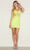 Poly USA 9464 - Sleeveless Sheer Corset Bodice Cocktail Dress Homecoming Dresses XS / Yellow