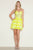 Poly USA 9468 - Corset Bodice A-Line Cocktail Dress Homecoming Dresses XS / Yellow