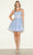 Poly USA 9586 - Embellished Tiered A-Line Cocktail Dress Cocktail Dresses