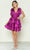 Poly USA 9602 - Bow Detailed Sleeveless Cocktail Dress Cocktail Dresses XS / Magenta