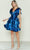 Poly USA 9602 - Bow Detailed Sleeveless Cocktail Dress Cocktail Dresses XS / Royal