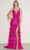 Poly USA 9620 - Tiered Skirt Beaded Bodice Prom Dress Prom Dresses XS / Fuchsia