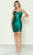 Poly USA 9630 - Front Bow Sweetheart Cocktail Dress Cocktail Dresses XS / Emerald