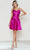 Poly USA 9632 - Corset Bodice Sleeveless Cocktail Dress Cocktail Dresses XS / Magenta