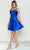 Poly USA 9632 - Corset Bodice Sleeveless Cocktail Dress Cocktail Dresses XS / Royal