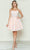 Poly USA 9638 - Strapless Floral Applique Cocktail Dress Cocktail Dresses XS / Rose