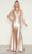 Poly USA 9644 - Bow Accented Sweetheart Satin Prom Dress Prom Dresses XS / Champagne