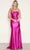 Poly USA 9644 - Bow Accented Sweetheart Satin Prom Dress Prom Dresses XS / Magenta