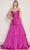 Poly USA 9694 - Bow Neckline Strapless Prom Dress Prom Dresses XS / Hot Pink