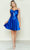 Poly USA 9704 - Bow Detailed Sweetheart Cocktail Dress Cocktail Dresses XS / Royal