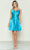 Poly USA 9704 - Bow Detailed Sweetheart Cocktail Dress Cocktail Dresses XS / Turquoise