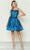 Poly USA 9724 - Sleeveless Bow Detailed Cocktail Dress Cocktail Dresses XS / Peacock