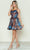 Poly USA 9724 - Sleeveless Bow Detailed Cocktail Dress Cocktail Dresses XS / Turq/Bronze