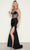 Poly USA 9748 - Glitter Jersey with Beaded Sheer Corset Prom Gown Evening Dresses