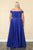 Poly USA W1112 - Embellished Off Shoulder Plus Prom Dress Special Occasion Dress