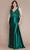 Poly USA W1160 - Embroidered Bodice Plus Prom Dress Prom Dresses 14W / Emerald