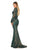 Portia and Scarlett 1705 - Jewel Neck Overskirt Evening Gown Evening Dresses 20 / Emerald Nude