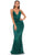 Portia and Scarlett GLISTEN - Backless Glitter Sheath Prom Dress Prom Dresses 2 / Navy