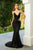 Portia and Scarlett GLISTEN - Backless Glitter Sheath Prom Dress Prom Dresses 2 / Navy