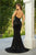 Portia and Scarlett GLISTEN - Backless Glitter Sheath Prom Dress Prom Dresses 2 / Navy