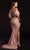 Portia and Scarlett PS21127 - Feathered Sleeve Beaded Evening Dress Evening Dresses 10 / Rose Gold