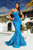 Portia and Scarlett - PS21208 Strapless V-Neck Sequin Gown Prom Dresses 0 / Bright Turquoise