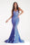 Portia and Scarlett - PS21208 Strapless V-Neck Sequin Gown Prom Dresses 10 / Ocean Blue