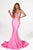 Portia and Scarlett PS22518 - Jeweled Cutout Back Prom Dress Prom Dresses 0 / Hot Pink