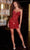 Portia and Scarlett PS23138 - Peaked Sequin Cocktail Dress Cocktail Dresses 18 / Red