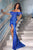 Portia and Scarlett PS23232 - High-Low Feathered Party Dress Prom Dresses 0 / Cobalt