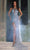 Portia and Scarlett PS23317 - Halter Glittered Evening Gown Evening Dresses 0 / Silver