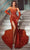 Portia and Scarlett PS23521 - Sequined Mermaid Prom Dress with Slit Prom Dresses 0 / Burnt-Orange