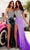 Portia and Scarlett PS23645 - Bejeweled High Slit Prom Gown Pageant Dresses 0 / Lilac