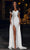 Portia and Scarlett PS23664 - Off Shoulder Prom Gown with Slit Special Occasion Dress 00 / Ivory