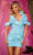 Portia and Scarlett PS24031 - Ruffle Detailed Cocktail Dress Special Occasion Dress 00 / Blue