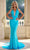 Portia and Scarlett PS24053X - Plunging Ruche Prom Dress Special Occasion Dress 00 / Aqua