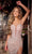 Portia and Scarlett PS24058 - Feather Hem Plunging Prom Gown Special Occasion Dress