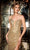 Portia and Scarlett PS24058 - Feather Hem Plunging Prom Gown Special Occasion Dress