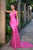 Portia and Scarlett PS24077X - Halter Trumpet Evening Gown Evening Dresses 00 / Hot-Pink