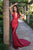 Portia and Scarlett PS24077X - Halter Trumpet Evening Gown Evening Dresses 00 / Red