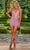 Portia and Scarlett PS24193 - Beaded Micro-Mini Dress Special Occasion Dress 00 / Pink