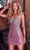 Portia and Scarlett PS24202 - Beaded Fringe Cocktail Dress Cocktail Dresses 00 / Pink