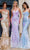 Portia and Scarlett PS24316 - Cut-Glass Embellished Mermaid Prom Gown Prom Dresses 8 / Blue