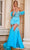 Portia and Scarlett PS24519 - Beaded Off Shoulder Prom Dress Special Occasion Dress 00 / Blue