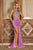 Portia and Scarlett PS24613 - Illusion Halter Neck Gown Pageant Dresses 00 / Purple