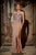 Portia and Scarlett PS24850C - Illusion Jeweled Evening Gown Evening Dresses 00 / Silver-Nude