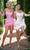 Portia and Scarlett PS25131 - Feathered Slit Cocktail Dress Cocktail Dresses 00 / Pink