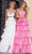 Portia and Scarlett PS25164 - Two Piece Ruffle Tiered Prom Gown Prom Dresses 00 / Pink