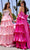 Portia and Scarlett PS25165 - Tiered A-Line Prom Dress Prom Dresses 00 / Hot Pink