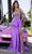 Portia and Scarlett PS25182 - Bow Draped Prom Dress Prom Dresses 00 / Purple